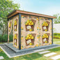 Lemon Outdoor Curtains for Patio Lemons in Baskets Summer Tropical Plant Brown Waterproof Outside Curtains with Grommet Top Weatherproof Curtain for Cabana Pergola Gazebo, 1 Panel, 54" W x 108" L
