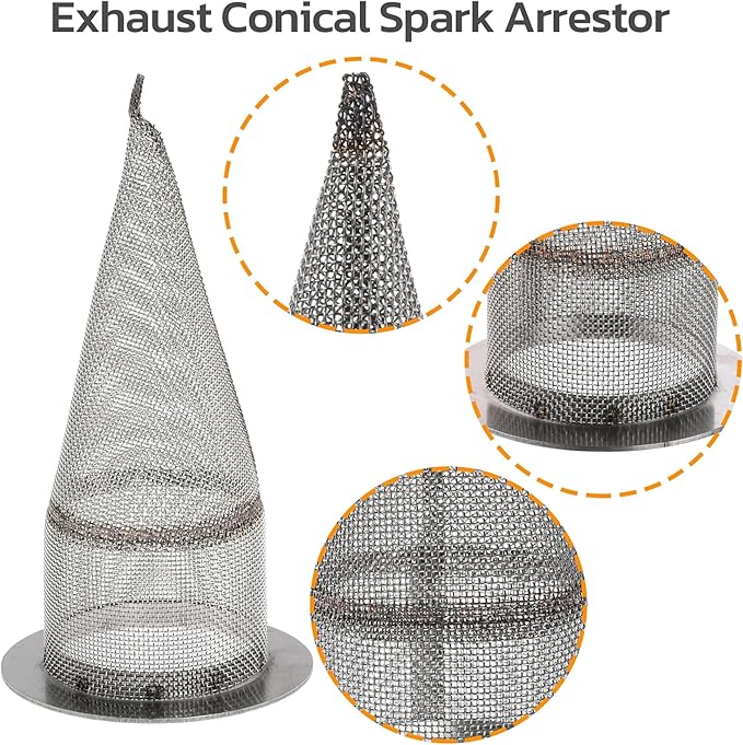1.5" Exhaust Conical Stub Spark Arrestor for Honda CRF230 CRF450 CRF250L for Yamaha YZF426 TTR125 for Kawasaki KLX230 KLX230R KLX125 KX450F for FMF Powercore 4 for Can Am Outlander(Pack of 2)