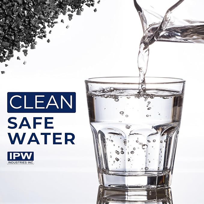 IPW Industries, Inc. - Bulk Activated Carbon - Coconut Shell Granular Activated Charcoal (GAC) for Water Filtration and Replacement Media (20lbs.)