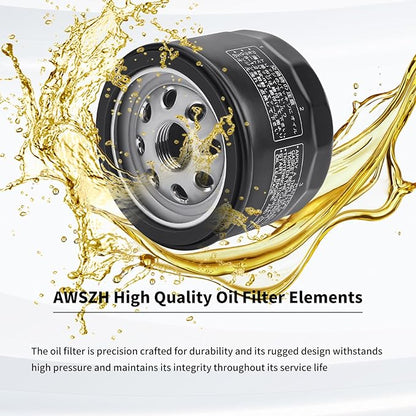 49065-0721 Oil Filter Compatiable with Kawasaki FR541V FR600V FR651V FR691V FR730V FS481V FS541V FS600V FS651V FS691V FS730V FX481V FX541V FX600V FX651V FX691V FX730V Engines 49065-7007 (2PCS)