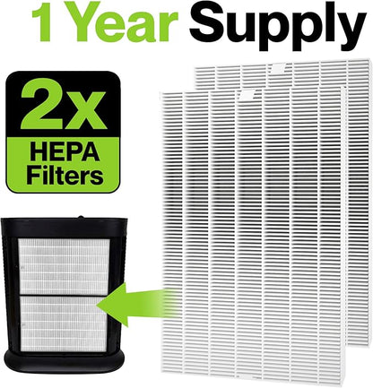 Durabasics 2 Pack of HEPA Filters Compatible with Honeywell Air Purifier Replacement Filters, Replacement for Honeywell Filter R, HEPA Filter R, HPA200, HPA 200, HRF-R1 & HRF-R2