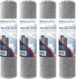 American Made, 5 Micron 2.5" x 10" Whole House CTO Carbon Sediment Water Filter Cartridge Compatible with DuPont WFPFC8002, WFPFC9001, WHCF-WHWC, FXWTC, C1, NCP-10 Made in USA, Pack of 4
