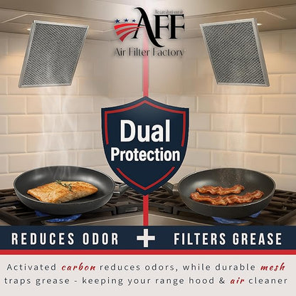 Air Filter Factory Range Hood Filter Replacement For 41F, 97007696, 97005687 Fits Broan Nutone Ductless Exhaust Fan Filter - 8.75 X 10.5 X .44 Inches Grease Mesh Carbon Kitchen Screen