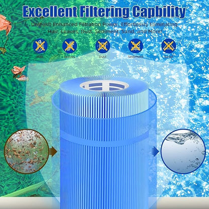 6CH-940 Spa Filter Replaces PWW50P3 Replacement Filter Filbur FC-0359, Aber Hot Tubs 03FIL1400, Waterway 817-0050 PWW50-Certified with NSF50 for Material Safety, 50 Sq.ft 2Pack