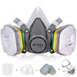 AirGearPro M-500 ABEK1-P2 Reusable Respirator Mask | Anti-Dust Gas mask Ideal for Spray Painting, Sanding, Building work, Chemical, DIY and more.