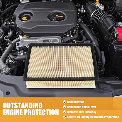 Engine Air Filter Compatible with Lexus GX460 and Toyota 4Runner, FJ Cruiser 2010-2023，4.0L 4.6L， Flexible panel, 12000 mile filter protection