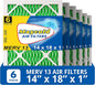 Maycold MERV 13 14x18x1 Air Filter (6-Pack), High-Efficiency Pleated AC & Furnace Filters, Actual Size: 13.70” x 17.70” x 0.75”, Individually Wrapped in Plastic