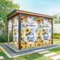 Summer Outdoor Curtains for Patio Sunflowers Gnome Eucalyptus Leaves Waterproof Outside Curtains with Grommet Top Weatherproof Curtain for Cabana Pergola Gazebo, 1 Panel, 54" W x 108" L