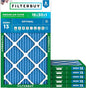 Filterbuy 16x30x1 Air Filter MERV 13 Optimal Smoke & Allergy Defense (6-Pack), Electrostatic Pleated HVAC AC Furnace Filters Replacement, Made in USA (Actual Size: 15.75 x 29.75 x 0.75)