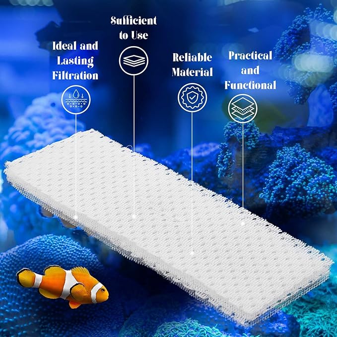 Maxcheck 10 Pcs Biological Filter Screens Bio-Screen Pad Filter Pad for Aquarium Filtration System (Compatible with C4)