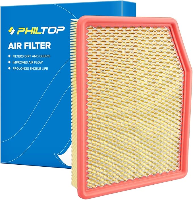 PHILTOP Engine Air Filter, CA12404 Compatible with Chevrolet Silverado 1500 2019-2025, Tahoe, Suburban, GMC Sierra 1500, Yukon, Cadillac Escalade, Escalade ESV