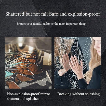 500 X800 mm Illuminated Backlit LED Bathroom Mirror, Wall Mounted Multifunction Bathroom Vanity Mirror with Lights and Demister Pad, Energy-Saving Illuminated Smart Mirror
