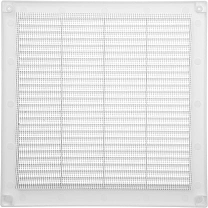 Vent Systems 10" x 10" Inch (Opening Dimensions) Plastic White Soffit Vent Cover - Flat Square Air Vent Grille - Insect Screen - HVAC 12" x 12" Inch (Overall Dimensions)