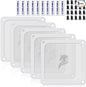 120mm Fan Filter PC Dust Filter Computer Fan Grills Dust Mesh Magnetic Frame PC Case Cover Dustproof PVC 50 Mesh(PVC, Gentleman Aesthetic, 120 * 120mm, 5pcs, White)