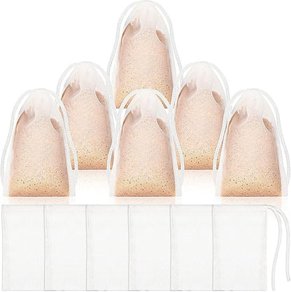 Shappy 12 Pieces Aquarium Filter Media Bags 150 Micrometer Fine Filter Drawstring Bags Reusable Nylon Mesh High Flow 2.4 x 4 Inch for Fish Tank Fine Resins Activated Carb