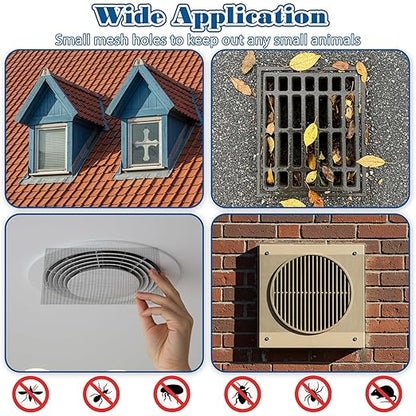 6 Pcs Stainless Steel Wire Mesh Sheet 20 Mesh Air Vent Fine Meshs 1mm Hole Woven Meshes Screen Metal Rodent Meshs Filter Panels for Vent Window Screen Meshes Cage Filter (21 X 15cm)