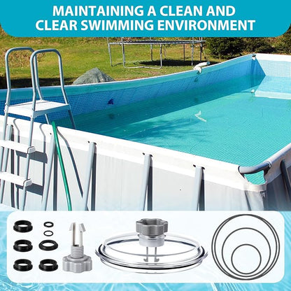 SF80110-1 Leaf Trap Cover Lid with O-Rings & Valve Sand Filter Pump Seal Gasket Parts Compatible with 12 Inch Sand Filter Pump (Pump Flow Rate: 2, 100 GPH) NOT Fit for 14 & 16 Inch