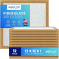 Fiberglass Air Filter -12x12x1Air Filter 12 Pack - Non Pleated 12"x12"x1", AC Filters for Home, Fiberglass, HVAC filters, Heater, Furnace Catcher for Dust - 1 YEAR SUPPLY