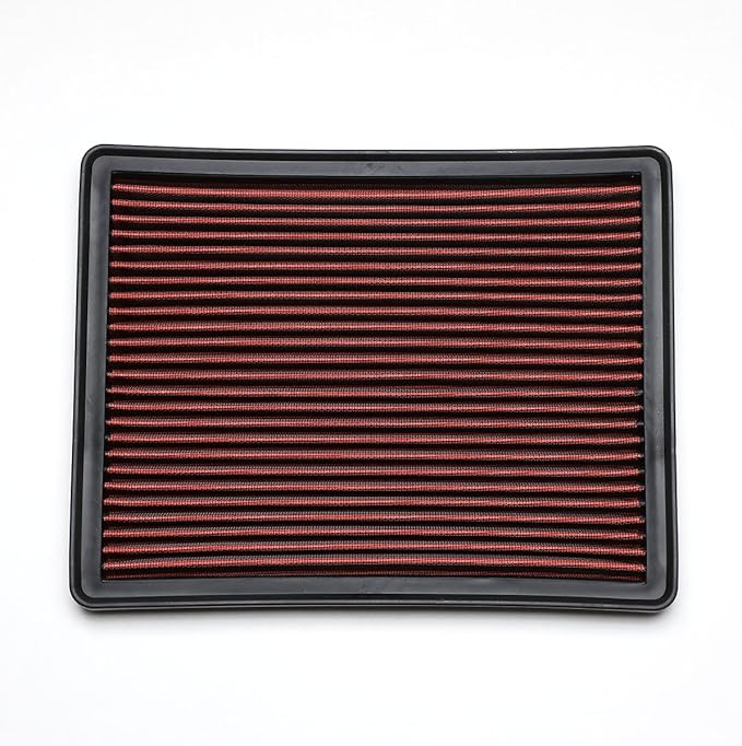 DNA Motoring AFPN-018-RD Clean Air Washable Drop In Panel Air Filter Enhance Engine Performance Power & Acceleration Improve [Compatible with 99-17 Chevy Suburban Silverado]