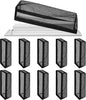 Zonon 12 Pcs 4 x 10 Inch Floor Register Cover Trap Vent Screen for Home Vent Mesh Elastic Band Filter Floor Register Trap Keeps Pet Hair,Food Out(Black)