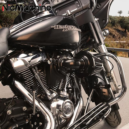 Big Sucker cone Air filter intake for harley air Cleaner Sportster Softail fatboy heritage dyna touring street road king Glide (Deep style -Black, TypeB: Touring 01-07, Softail Dyna 99-15)