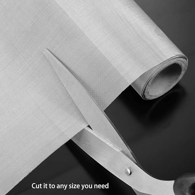 100 Mesh Stainless Steel Woven Wire, 0.18mm Fine Hole Screen Roll, Rust-Resistant Metal Mesh, for Ventilation Filters, Kitchen Cabinets, Garden Protection, Insect Screens