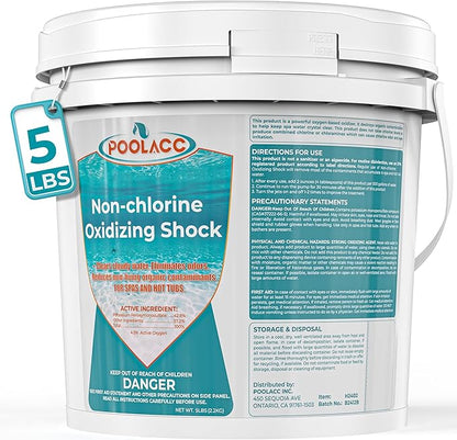 5 LB Non-Chlorine Spa Shock Oxidizer for Hot Tub, Chlorine-Free Treatment & Enhanced Oxidizing Shock for Hot Tubs, Spas and Pools, Quick Dissolving, Fast-Acting