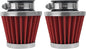 2PCS 42mm Universal Air Filter For GY6 125CC 150CC 200CC 250CC Dirt Bike ATV Quad Scooter Go Kart Compatible With Kawasaki Suzuki Yamaha PZ24 PZ30 Carburetor Moped Roketa Taotao for Motorcycle