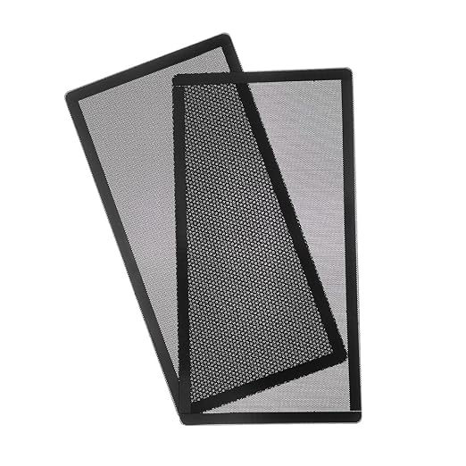 287mm 140mm x 2 PC Fan Dust Mesh Filter 11.3inch x 5.79inch PVC Computer PC Case Dust Proof Filter Cover Magnetic Black 2-Pack