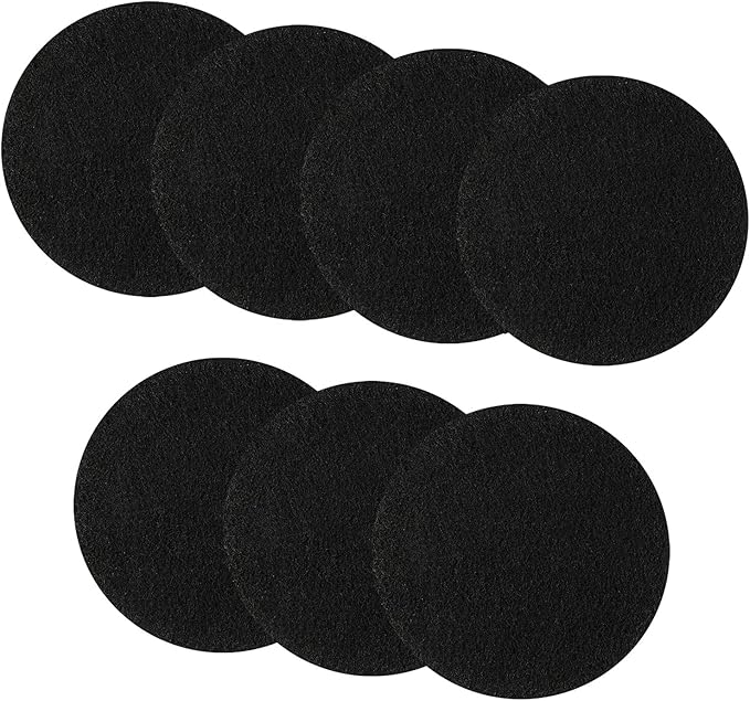 7 Pack Compost Bin Charcoal Filters Round Indoor Kitchen Compost Bucket Activated Charcoal Filters Replacements Sheets (6.7 Inch)