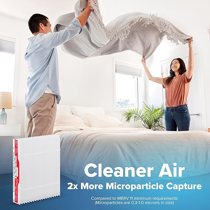 Filtrete 20x25x4 Refillable Air Filter replacement, MPR 1000, MERV 11, Allergen Defense, 2 Pack, use with reusable air filter frame of Filtrete Refillable Air Filter Kit 20x25x4, for HVAC, Furnace, AC
