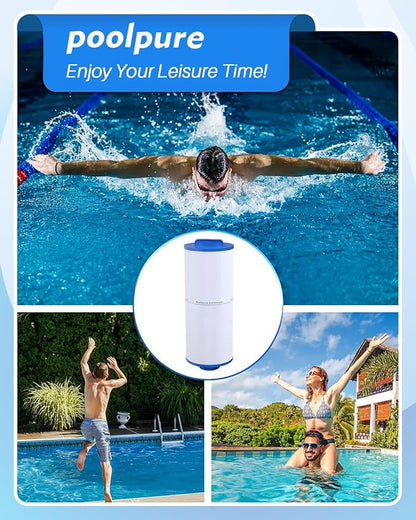 POOLPURE Pack of 16 5CH-352 Spa Filter Compatible with PPM35SC-F2M, Marquis Spa 20042, 20092, 70-0240, 370-0242, 370-0243, Filbur FC-0196, 2" Male Thread/MPT Hot Tub Filter