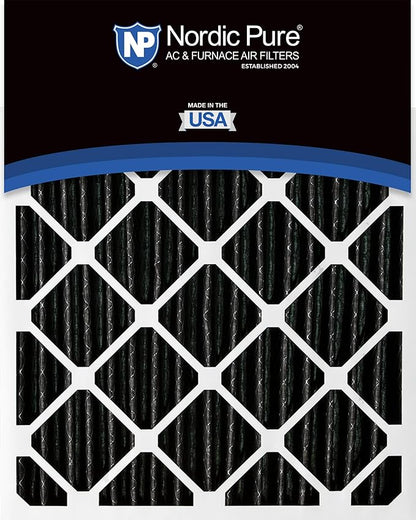 Nordic Pure 16x20x4 (Actual Size: 15 1/2 x 19 1/2 x 3 5/8) Furnace Air Filters MERV 10 Pleated + Carbon 2 Pack