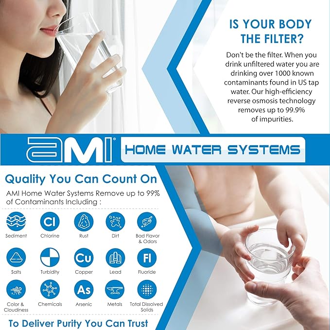 APPLIED MEMBRANES INC. AMI Reverse Osmosis Filter Replacement | Pre Filter Set | for 5 Stage Water Filtration Systems (Pre-Filters Only Set)…