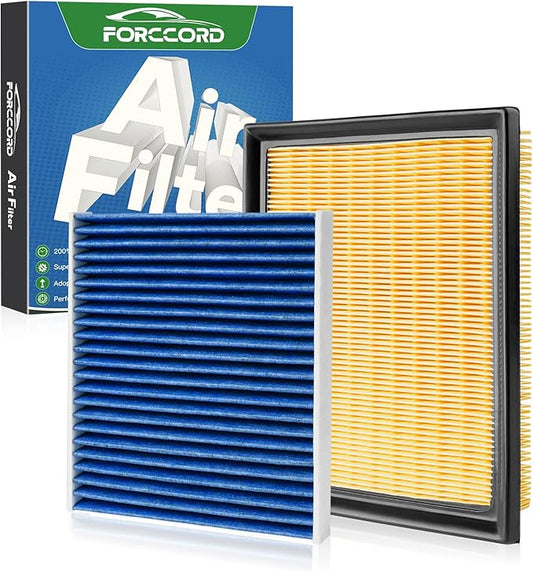 Cabin & Engine Air Filter Fit for 2010-2015 Toyota Prius L4 1.8L, Prius Plug-In 1.8L; 2012-2018 Prius V 1.8L Activated Carbon Cabin Filter Replace#CF10285 CA10741 17801-37020 Car Accessories