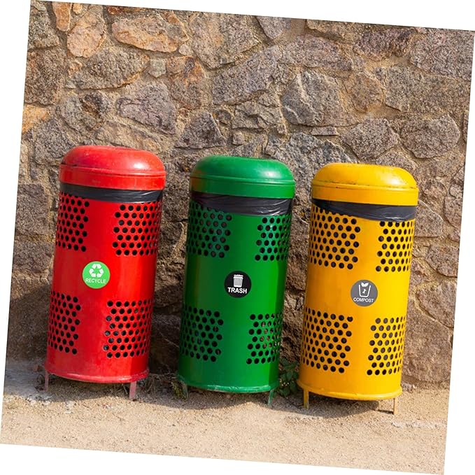 9pcs Trash Can Classification Stickers Decals for Trash Sorting for Home Recycling Bins