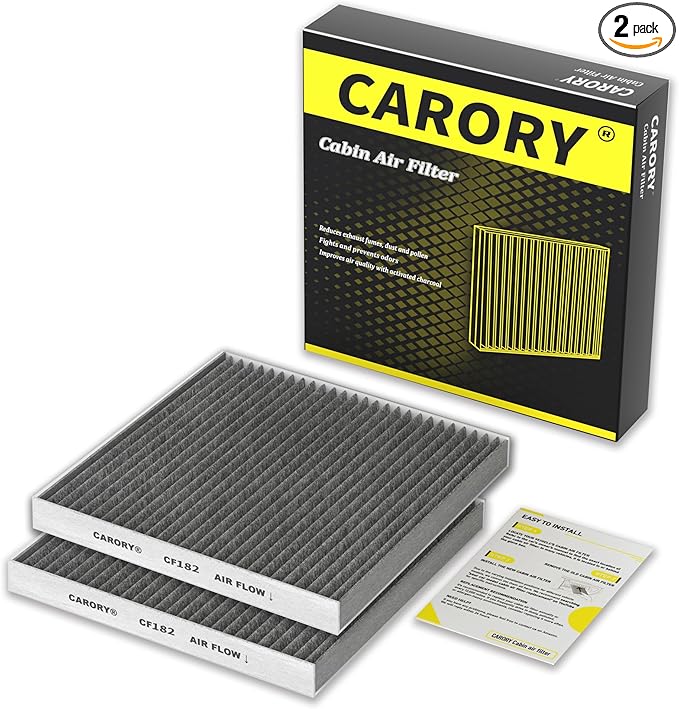 2 Pack Cabin Air Filter w/Activated Carbon for Honda 2017–2025 CR-V, 2016–2025 Civic, 2009–2020 Fit, 2016–2025 HR-V, 2018–2025 Odyssey, 2010–2022 Insight, 2019–2025 RDX, 2022–2025 MDX, and More