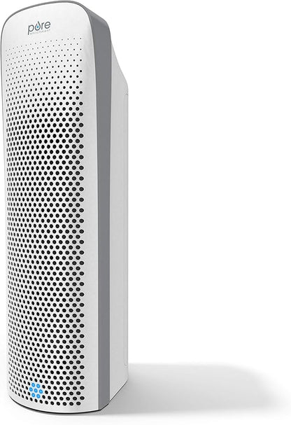 Pure Enrichment PureZone Elite True HEPA Large Room Tower Air Purifier with Air Quality Monitor, 4 Stage Filtration and UV-C Light, Helps Destroy Bacteria, Smoke, Pollen & Dust (White)