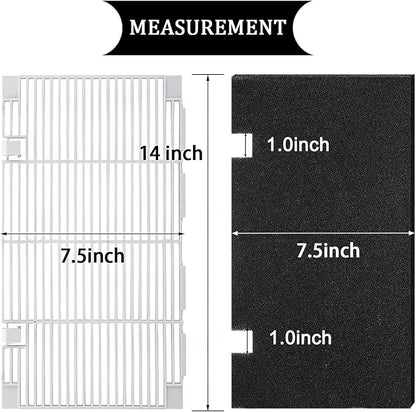 Dianrui RV A/C Vent Cover for Dometic AC Cover Replacement for Dometic 3104928.019, Duo-Therm RV Air Conditioner Grille Replacement with RV A/C Filter (14.1" x 7.7") RV Air Conditioner Parts