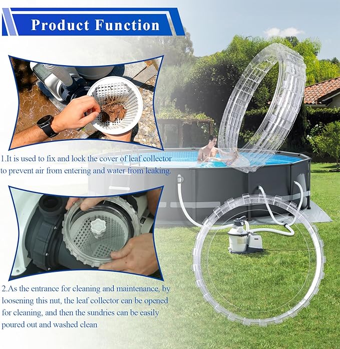 11479 Leaf Trap Nut Compatible with Intex ECO20110-2 SF70110-2 SF60110-2 Swimming Pool Sand Filter Pump & Combo, Fit for 26335EH, 26365EH, 26371CA, 26371EH, 26375EH, 28647EG, 28651EG, 28675EG, 28679EG