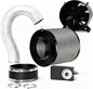 MELONFARM Air Filtration Kit, 6" 260 CFM Inline Duct Fan with Speed Controller, 8" High Carbon Filter, 8 Ft Ducting & Rubber Coupler, Air Cooling and Filtration Kit for Grow Tent, Hydroponics