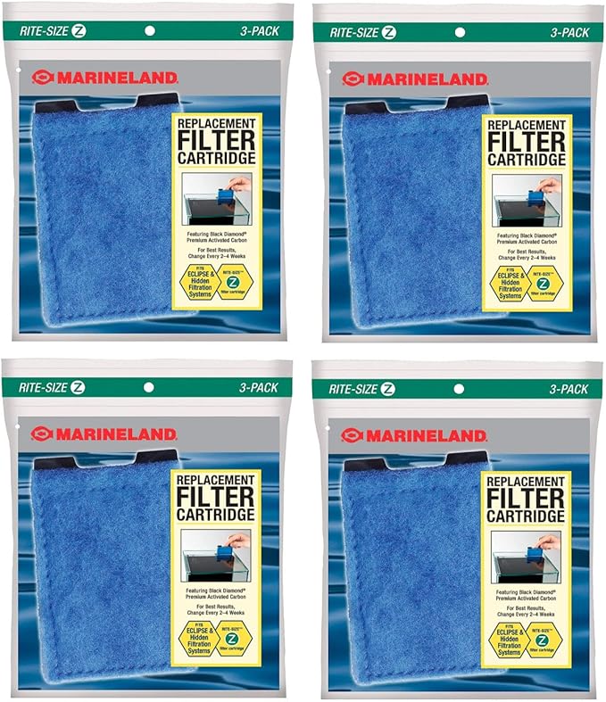 MarineLand Rite Size Aquarium Filter Cartridge Bundles (Rite Size Z 12pk)