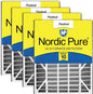 Nordic Pure 20x25x5 (Actual Size: 19 3/4 x 24 1/4 x 4 7/8) Air Bear Replacement 255649-102 MERV 10 Air Filters 4 Pack
