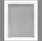 HVAC Premium 22'' x 18'' Cube Core Eggcrate Return Air Filter Grille for 1'' Filter - Aluminum - White [Outer Dimensions: 24.5'' x 20.5]
