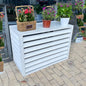 Freestanding Louvered Space Divider, outdoor garbage can enclosures, balcony air conditioning privacy cover, durable, noise reduction, suitable for gardens, balconies, walls, courtyards ( Color : FOUR
