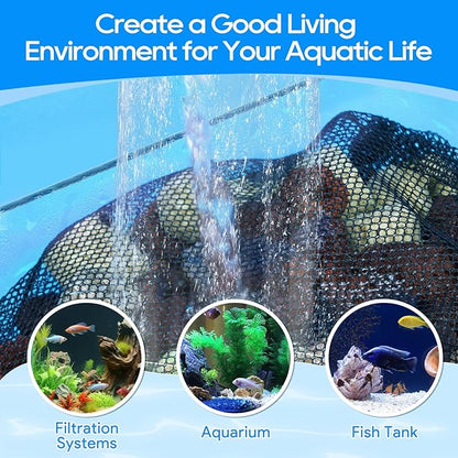 Aquarium Filter Media Bags for Aquarium with Zipper, Reusable Strong Polyester Fine Mesh Bag for Activated Carbon, Bio Filter Balls, Ceramic Rings, Filter Stones, Biospheres 8 Pack 7.8" x 5.9"
