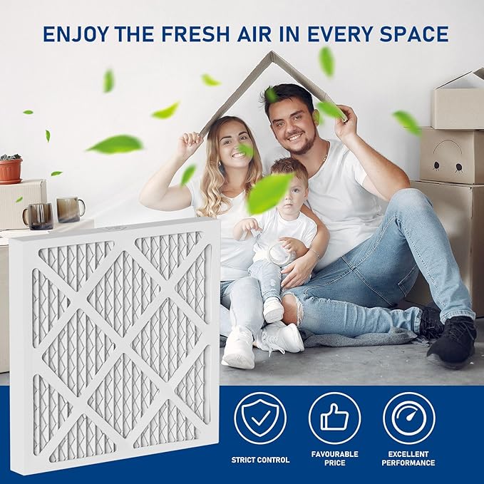 MERV-13 Air Filter Replacement Set Compatible with AlorAir PureAiro HEPA Pro Air Scrubber and PureAiro HEPA Max Air Scrubber 770, 870, 970, 14.3×13.6×0.79 in, 5 Pack