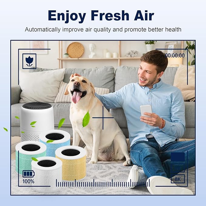 Core Mini Replacement Filter for LEVOIT Core Mini and Core Mini-P Air Purifier, 3-in-1 H13 Grade True HEPA and High-Efficiency Activated Carbon, Core Mini-RF, 2 Filter & 10 Fragrance Sponge