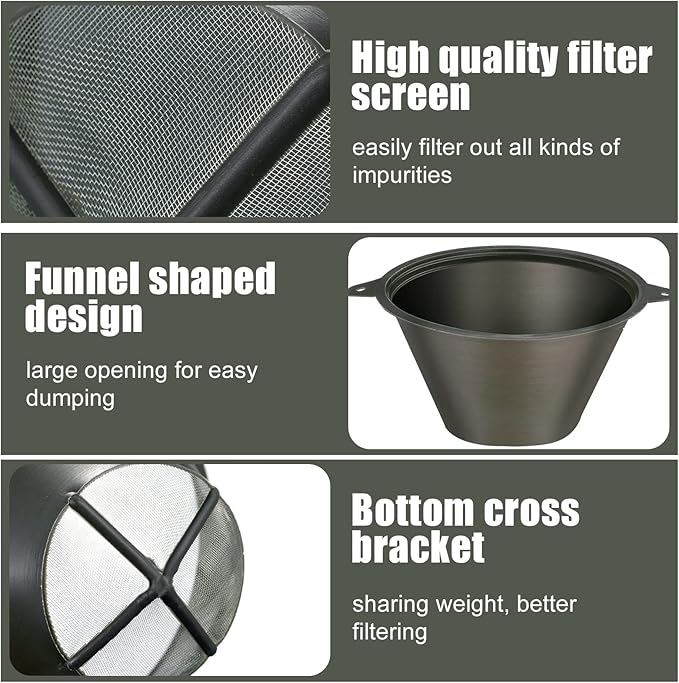 30 Pcs Paint Filter 100 mm Plastic Paint Strainer with Fine Nylon Mesh Reusable Industrial Nylon Filter for Oil, Water Based Oil Paints Food Residue