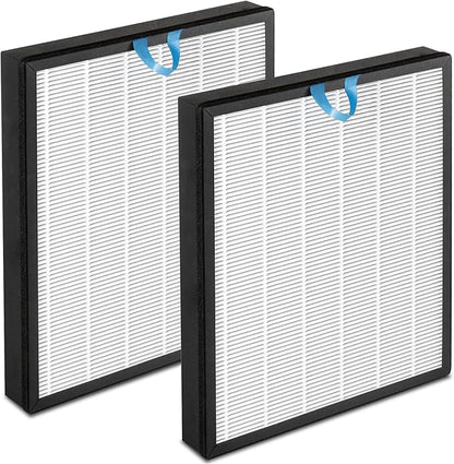 Vital 100S Replacement Filter Compatible for Levoit Vital 100S&Vital 100S-P, Particle Filter&Smoke Odor Activated Carbon Filter for Home Living Room Bedroom, Vital 100S-RF(LRF-V102-WUS), White, 2Pack